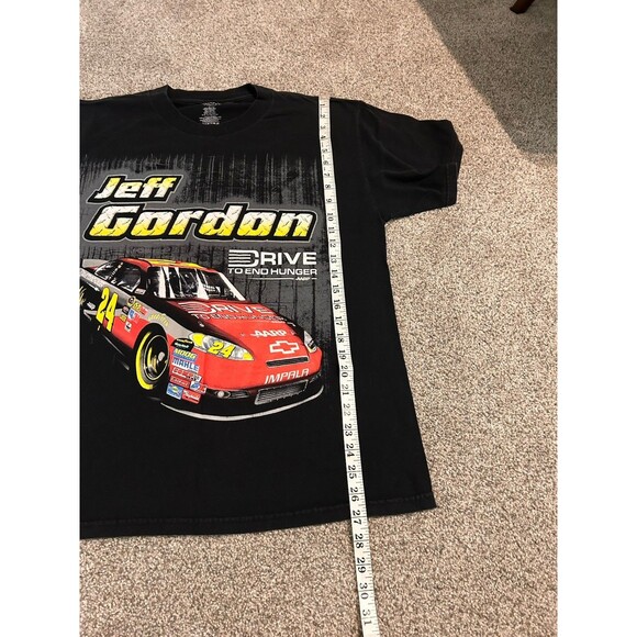 Vintage Jeff Gordon Drive to end hunger Hendrik Men's L Black T-Shirt - Picture 4 of 6